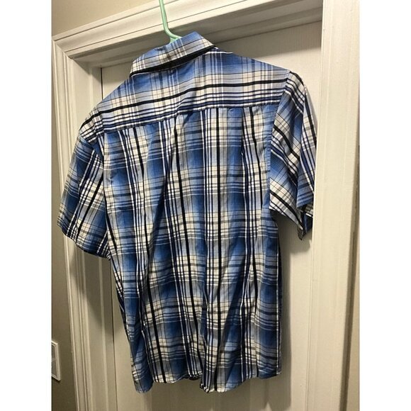 BEVERLY‎ Hills Polo Club Boys Button Down Striped Shirt Size 14-16 - Picture 7 of 9